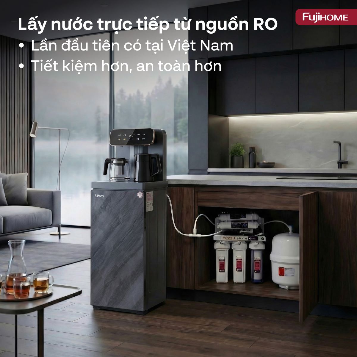 khả năng kết nối trực tiếp với hệ thống lọc nước RO.